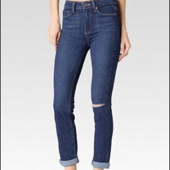 𝅺PAIGE Hoxton crop roll up jean size 25 - Picture 1 of 8